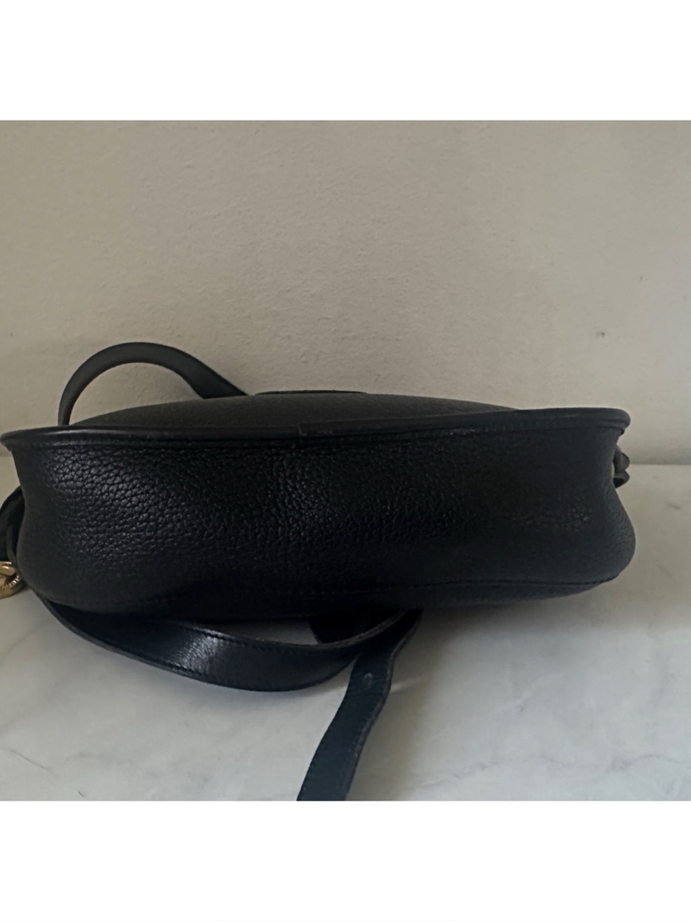 Dooney & Bourke Women's Black Leather Crossbody Bag with Gold Accent - Picture 5 of 11